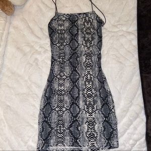 NWOT Baddieville Snake Print Dress